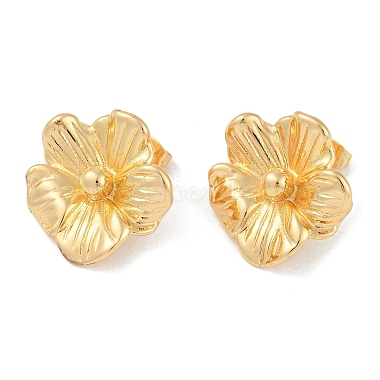 Flower 201 Stainless Steel Stud Earrings