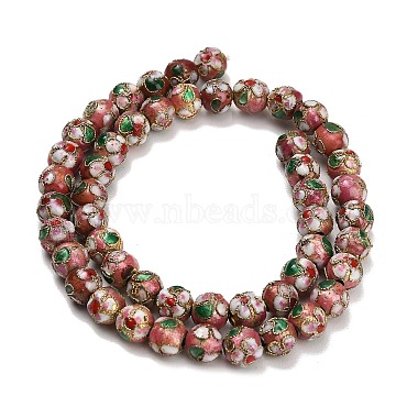 Handmade Cloisonne Brass Beads Strands(KK-CBA6970-01)-4