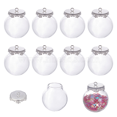 Clear Round Glass Beads Containers
