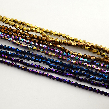 4mm Bicone Electroplate Glass Beads