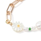 Sunflower Natural Shell Beads Bracelet(X1-BJEW-TA00027)-3