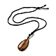 collier pendentif oeil de tigre naturel avec cordon en nylon pour femme(NJEW-L464-A02)-3