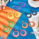 6 Pairs 6 Colors Donut Resin Dangle Earrings with Iron Pins for Women(EJEW-AN0004-14)-7