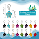 16Pcs 8 Colors Tortoise Dyed Synthetic Turquoise Pendant Stitch Markers(HJEW-NB00042)-2