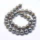 Electroplated Natural Agate Beads Strands(G-O164-01A-6mm)-2