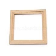 Square Birch Wood Photo Frame, Miniature Furniture Model, for Dollhouse Accessories Pretending Prop Decorations, BurlyWood, 71x70x5.5mm(DIY-WH0259-85B)