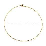 Vacuum Plating 202 Stainless Steel Wire Choker Necklace, Rigid Necklace for Women, Golden, Inner Diameter: 5.55 inch(14.1cm)(NJEW-H011-01G)