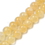 Natural Honey Calcite Beads Strands, Round, 6mm, Hole: 0.8mm, about 64~65pcs/strand, 15.59~15.87''(39.6~40.3cm)(G-R494-A05-02)