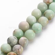 Natural Chrysoprase Beads Strands, Round, 6mm, Hole: 0.8mm, about 30~33pcs/strand, 7.6 inch(X-G-S333-6mm-037)