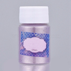 Pearlescent Mica Pigment Pearl Powder, For UV Resin, Epoxy Resin & Nail Art Craft Jewelry Making, Lilac, Bottle: 29x50mm, about 6~7g/bottle(X-DIY-L034-04E)