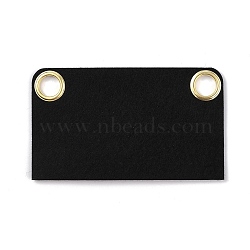 Wool Felt Bag Organizer Inserts, with Alloy Grommets, for Envelope Bag Interior Accessories, Rectangle, Black, 9.2x5.4x0.3cm, Hole: 10mm(FIND-WH0111-321A)