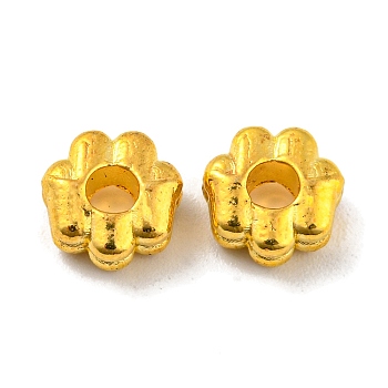 Alloy Beads, Lead Free & Cadmium Free, Flower, Golden, 7.5x8x4mm, Hole: 2.7mm, about 1428pcs/1000g