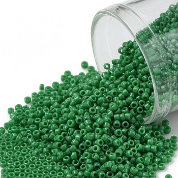TOHO Round Seed Beads, Japanese Seed Beads, (47D) Opaque Shamrock, 15/0, 1.5mm, Hole: 0.7mm, about 15000pcs/50g