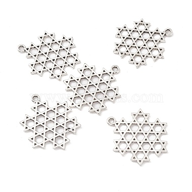 Antique Silver Star Alloy Pendants