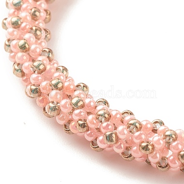 Glass Seed Beaded Bracelet with Brass Magnetic Clasps(BJEW-JB07801-04)-4