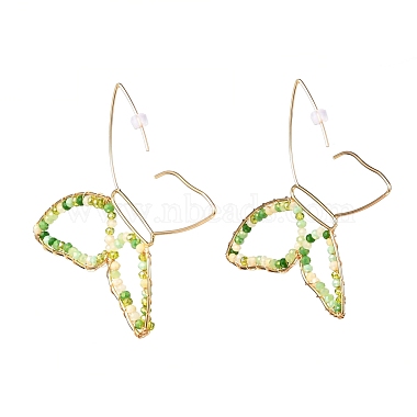 Butterfly Glass Beads Dangle Earrings for Girl Women(EJEW-JE04658-03)-4