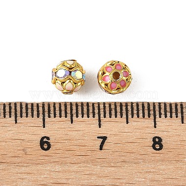 Brass & Alloy & Rhinestone Enamel Beads(RB-CBA973B-11E-G)-3