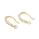 Brass Micro Pave Clear Cubic Zirconia Earring Hooks(KK-G415-27G)-1