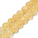 Natural Honey Calcite Beads Strands(G-R494-A05-02)-1