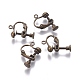 Rack Plated Brass Screw Clip-on Earring Findings(KK-P169-04AB)-1