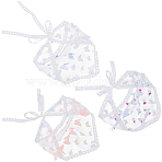 3Pcs 3 Colors Polyester Triangle Headscarf, Butterfly, Mixed Color, 600x260x1mm, 1pc/color(AJEW-CY0001-69)