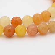 Natural Topaz Jade Round Bead Strands, 8mm, Hole: 1mm, about 49pcs/strand, 15.7 inch(G-P070-24-8mm)