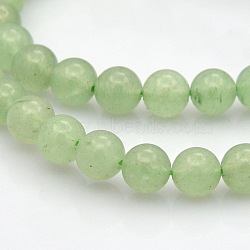 Natural Green Aventurine Round Beads Strands, 6mm, Hole: 1mm, about 61pcs/strand, 15.7 inch(G-N0120-13-6mm)