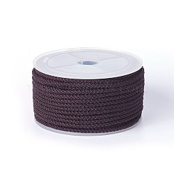 Polyester Braided Cord, Coconut Brown, 3mm, about 12.02~13.12 yards(11~12m)/roll(OCOR-F010-A11)