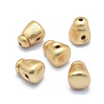 Brass 3 Hole Guru Beads, T-Drilled Beads, Golden, 17.5x13x13.5mm, Hole: 2.5~3mm