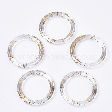 Transparent Spray Painted Acrylic Linking Rings(X-TACR-N009-14)-2