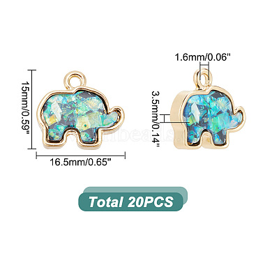 20Pcs Opaque Resin Imitation Shell Pendants(RESI-AR0001-32)-2
