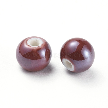 Perles en porcelaine manuelles(PORC-D001-10mm-25)-2