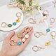 WADORN 5Pcs 5 Colors Sunflower Alloy Enamel Link Purse Strap Extenders(FIND-WR0009-35)-3