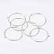 Silver Color Plated Brass Earring Hoops(X-EC067-4S)-5