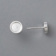 304 Stainless Steel Stud Earring Findings(STAS-H410-07S-C)-2