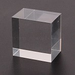 Acrylic Jewelry Display Bases, Cuboid, Clear, 4.5x4.5x3cm(ODIS-WH0025-31D)