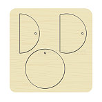Wood Cutting Dies, with Steel, for DIY Scrapbooking/Photo Album, Decorative Embossing DIY Paper Card, Geometric Pattern, 10x10x2.4cm(DIY-WH0169-64)