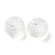 Transparent Acrylic Beads, Flower, Clear, 11x12x10.5mm, Hole: 3.8mm, about 750pcs/500g(OACR-C016-19)