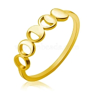 Stainless Steel Finger Ring, Hollow Moon Phase, Golden, US Size 10(19.8mm)(PW-WG27535-09)