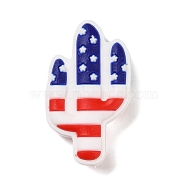 Independence Day Silicone Focal Beads, Silicone Teething Beads, Cactus, 30x17.5x8mm, Hole: 3.5mm(SIL-R147-01B)