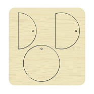 Wood Cutting Dies, with Steel, for DIY Scrapbooking/Photo Album, Decorative Embossing DIY Paper Card, Geometric Pattern, 10x10x2.4cm(DIY-WH0169-64)