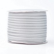 Nylon Ribbon, Stripe Pattern, For Jewelry Making, Silver, 3/16 inch(5mm), 200yards/roll(182.88m/roll)(SRIB-I004-01A)