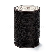 Round Waxed Polyester Thread String, Micro Macrame Cord, Twisted Cord, for Leather Sewing Stitching, Dark Coffee, 0.45mm, about 174.97 yards(160m)/roll(YC-D004-02B-021)