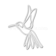 Non-Tarnish 201 Stainless Steel Pendants, Laser Cut, Bird, Stainless Steel Color, 39.5x27x1mm(STAS-S105-LA743-1)