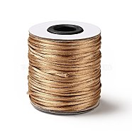 Nylon Rattail Satin Cord, Beading String, for Chinese Knotting, Jewelry Making, Pale Goldenrod, 2mm, about 50yards/roll(150 feet/roll)(X-NWIR-A003-18)