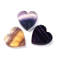 Natural Fluorite Heart Palm Stone, Pocket Stone for Energy Balancing Meditation, 29x29x6~6.5mm(G-I310-08)