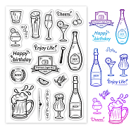 PVC Plastic Stamps, for DIY Scrapbooking, Photo Album Decorative, Cards Making, Stamp Sheets, Bottle Pattern, 16x11x0.3cm(DIY-WH0167-56-246)