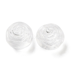 Transparent Acrylic Beads, Flower, Clear, 11x12x10.5mm, Hole: 3.8mm, about 750pcs/500g(OACR-C016-19)