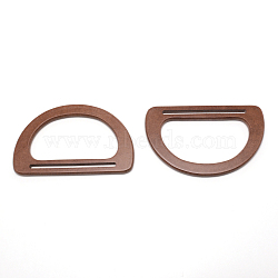 Wood Bag Handles, D-shaped, for Handmade Bag Handbags Purse Handles, Coconut Brown, 9.4x15x0.9cm, Inner Diameter: 5.8x10.9cm(FIND-WH0096-63)