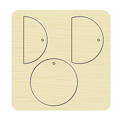 Wood Cutting Dies, with Steel, for DIY Scrapbooking/Photo Album, Decorative Embossing DIY Paper Card, Geometric Pattern, 10x10x2.4cm(DIY-WH0169-64)